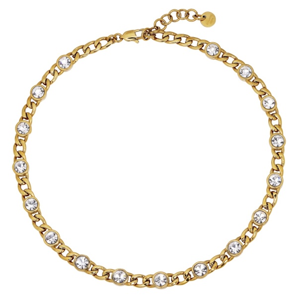 Dyrberg Kern Collana Gold Necklace - Crystal